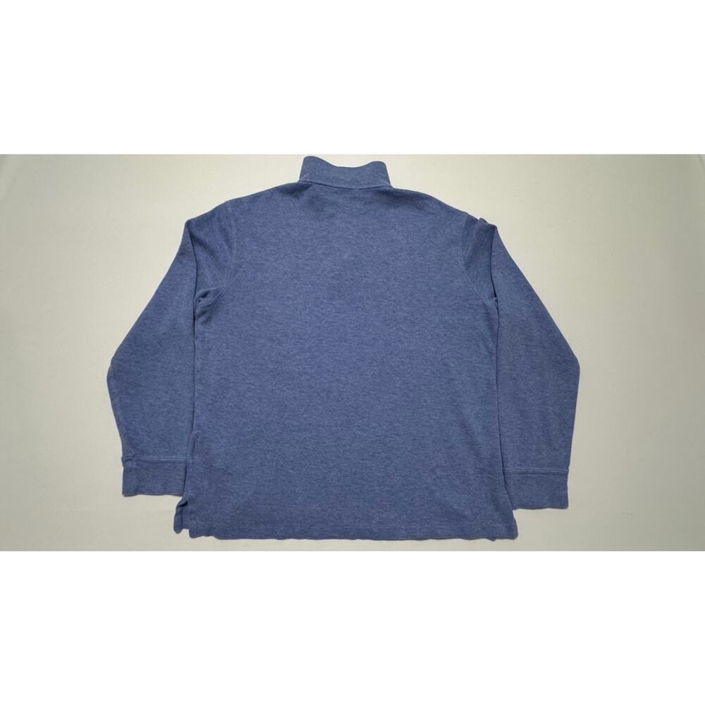 Polo Ralph Lauren Mens Small Blue 1/4 Zip Estate Rib Pullover Mock Neck Preppy - Picture 3 of 11
